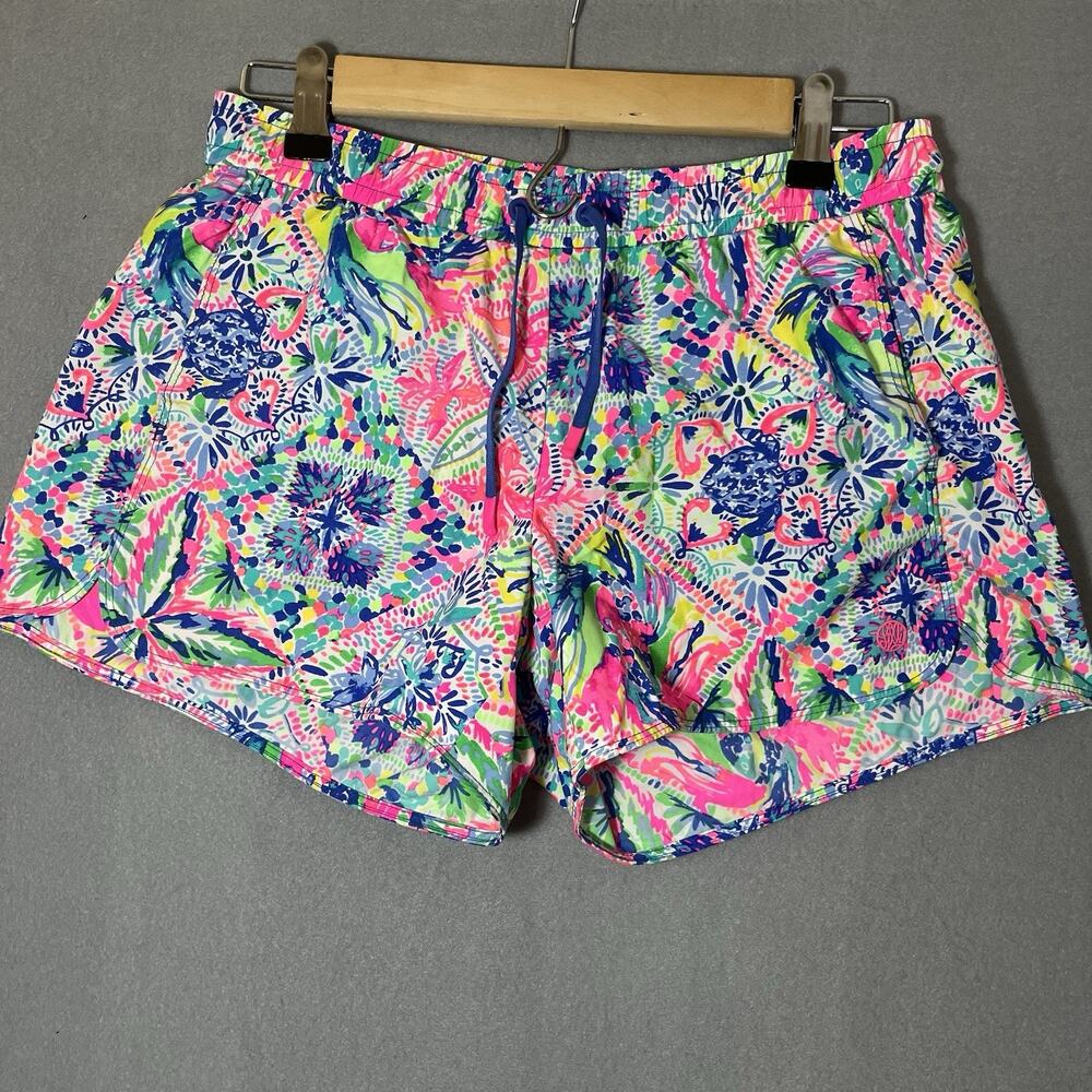 Lilly Pulitzer Luxletic Run‎ Around Shorts Womens Size Small Mermaid Cove NWOT